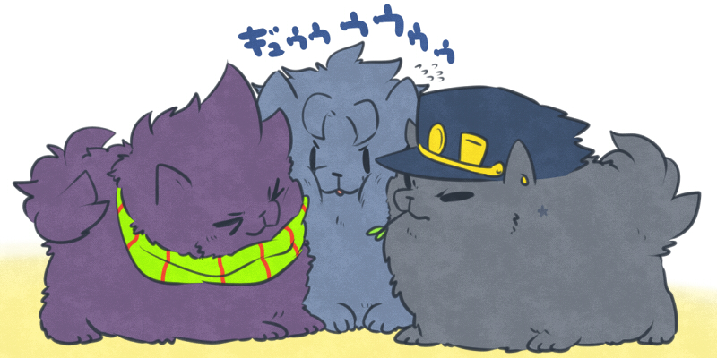 >_<, aberu514, animalization, dog, hat, jojo_no_kimyou_na_bouken, jonathan_joestar, joseph_joestar_(young)