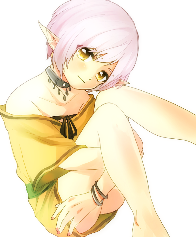 1boy, androgynous, bare_shoulders, blush, elf, hinata_no_tsuki, konomi_(hinata_no_tsuki), male