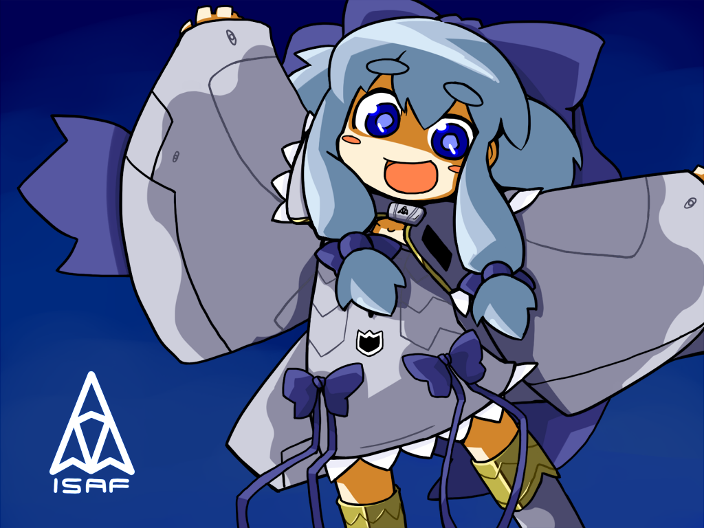 ace_combat_04, blue_eyes, blue_hair, bow, character_request, f-22, hair_bow, isaf
