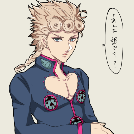 1boy, blonde_hair, blue_eyes, braid, giorno_giovanna, haebara_zanka, jojo_no_kimyou_na_bouken, ladybug
