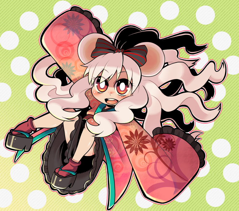 japanese_clothes, long_hair, nezubi, original, sokushi, soxy, white_hair