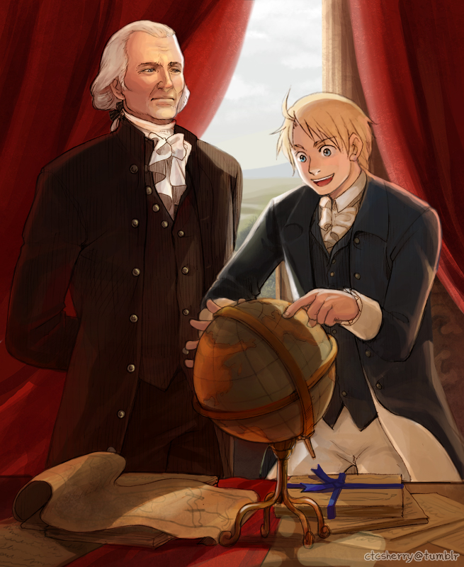 2boys, america_(hetalia), axis_powers_hetalia, blonde_hair, blue_eyes, civilization_5, crossover, formal