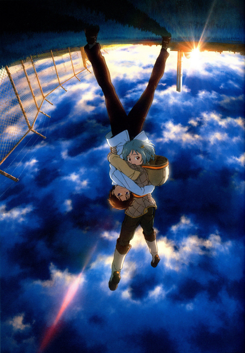 1boy, 1girl, eiji_(sakasama_no_patema), highres, patema, sakasama_no_patema