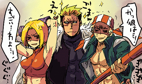 billy_kane, blue_mary, king_of_fighters, kof, parody, snk, yamazaki_ryuji