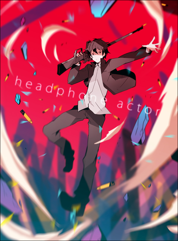 1boy, black_hair, gun, hari_(tottchiya), kagerou_project, kisaragi_shintarou, rifle, school_uniform