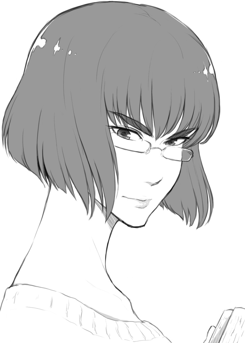 1girl, dress, eyelashes, gamigamimissile, glasses, highres, kill_la_kill, kiryuuin_satsuki