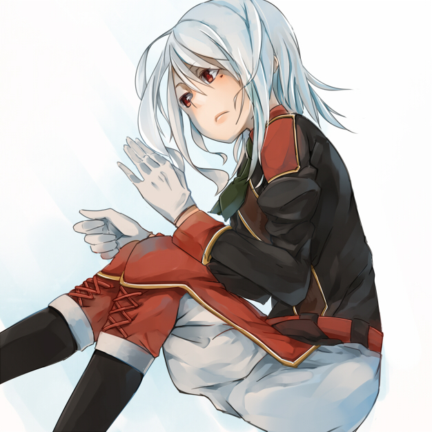 boots, esu_(transc), gloves, lidia, mole, pants, red_eyes, short_hair