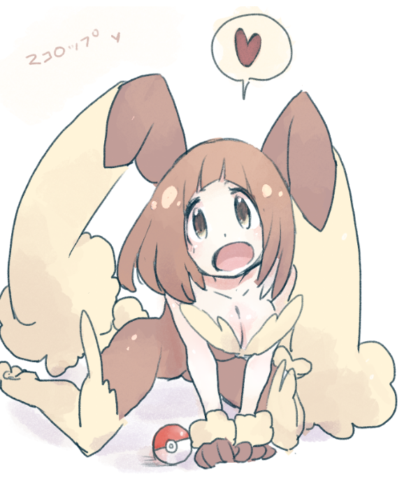 1girl, animal_costume, animal_ears, breasts, brown_hair, bunny_costume, bunny_tail, cleavage