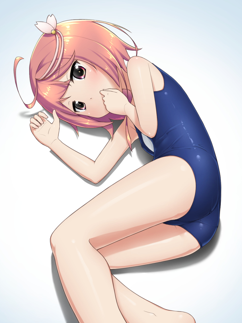 1girl, ahoge, blush, hair_ornament, hand_to_own_mouth, highres, i-58_(kantai_collection), kantai_collection