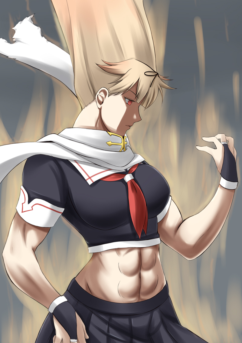 1girl, blonde_hair, bow, epic_hair, fuuma_nagi, gloves, hair_bow, hair_ornament