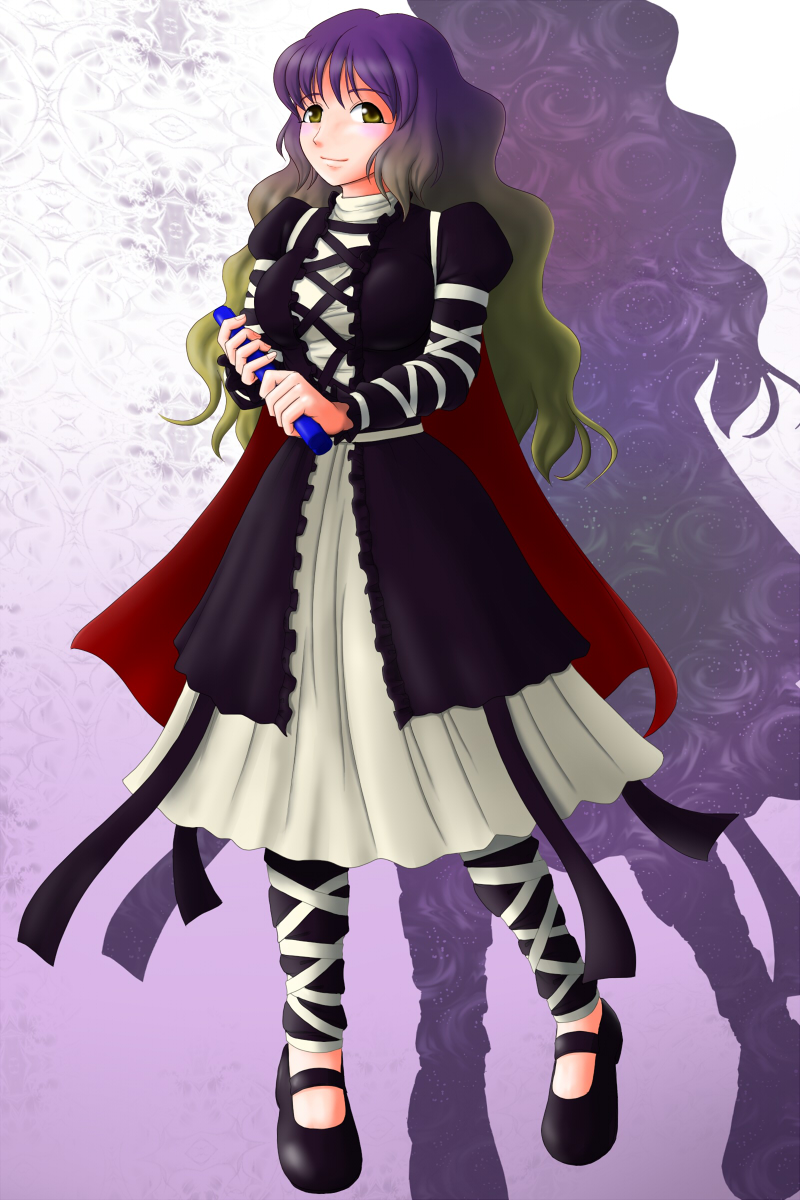 dress, gradient_hair, highres, hijiri_byakuren, long_hair, multicolored_hair, touhou, yellow_eyes