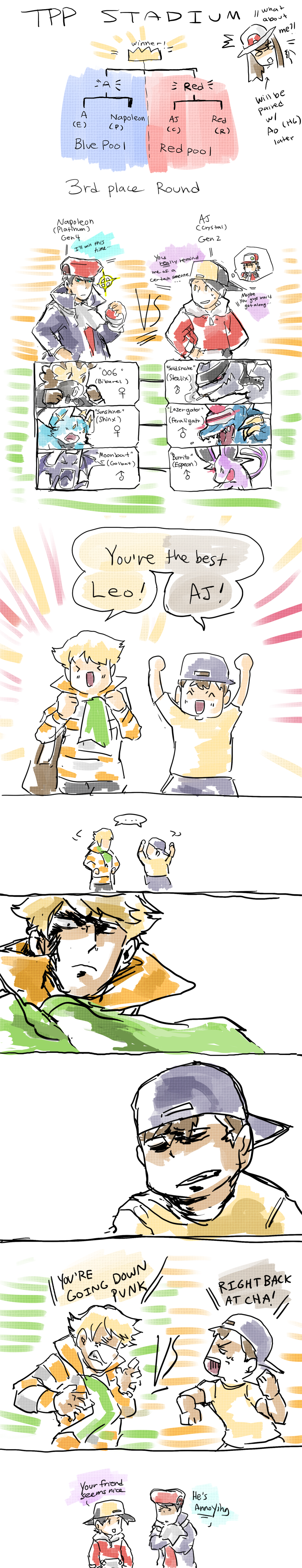 absurdres, baseball_cap, bidoof, blue_(pokemon), blue_eyes, bracket, cigarette, cravat