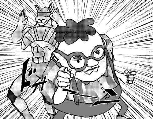 1boy, animated, animated_gif, carl, crossover, glasses, jimmy_neutron, jojo_no_kimyou_na_bouken, llama, lowres, overalls, pointing, pose, shirt, short_hair, stand_(jojo), striped, striped_shirt