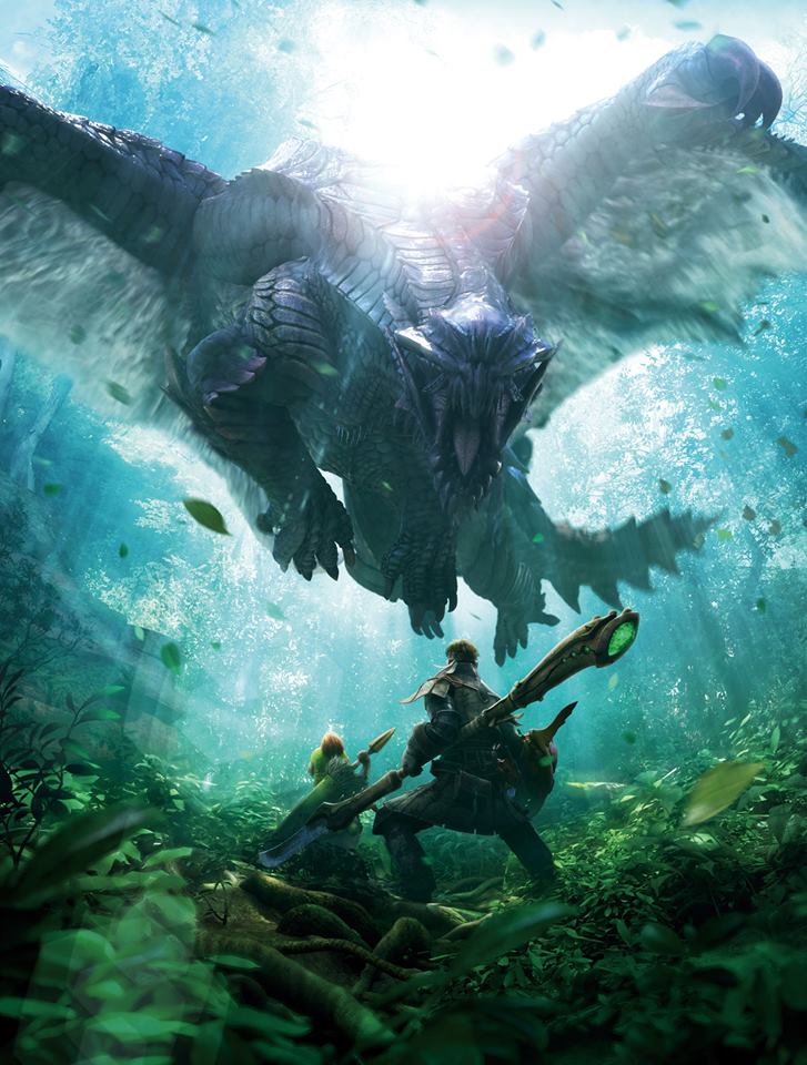 forest, goa_magara, monster_hunter, monster_hunter_4, nature, staff, weapon