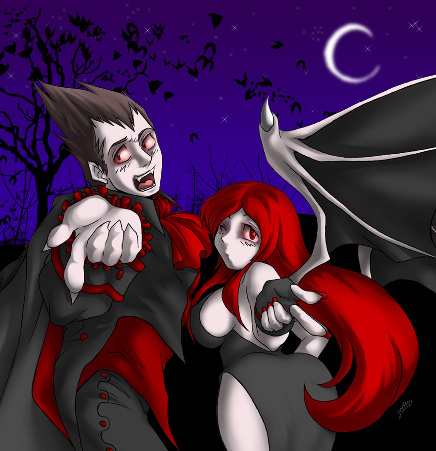 bonne_jenet, dark, darkstalkers, demitri_maximoff, long_hair, mark_of_the_wolves, moon, mugen_(game)