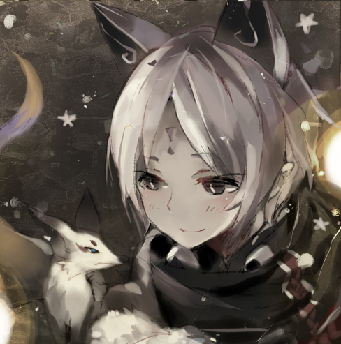 androgynous, animal, animal_ears, ayakashi_onmyouroku, blue_eyes, ether_(83930123), facial_hair, facial_mark