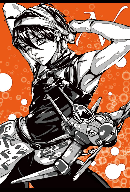 1boy, aerosmith_(stand), airplane, chikada_yuu, headband, jojo_no_kimyou_na_bouken, narancia_ghirga, stand_(jojo)