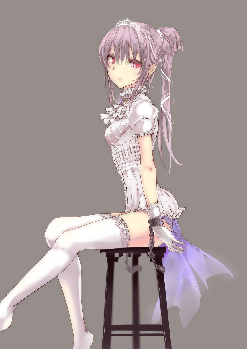 1girl, crown, dress, gloves, highres, long_hair, open_mouth, original