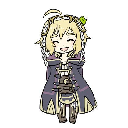 ahoge, blonde_hair, closed_eyes, fire_emblem, fire_emblem:_kakusei, frog, hair_ornament, lowres