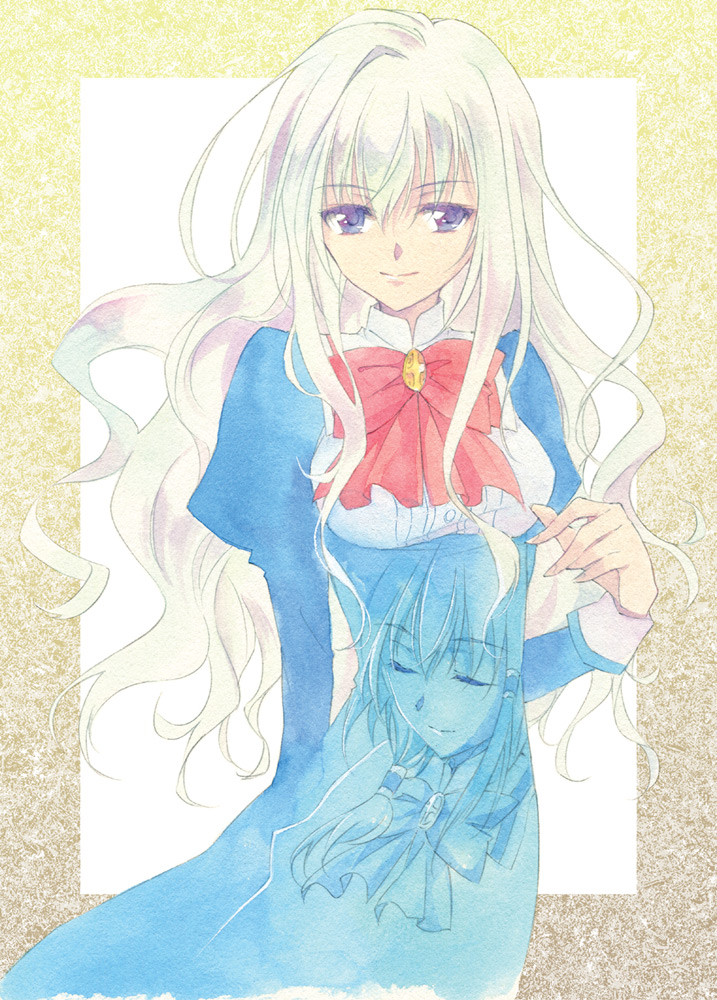 1girl, agahari, closed_eyes, kayleigh_glanzelius, kisakinomiya_chihaya, long_hair, otome_wa_boku_ni_koishiteru, school_uniform