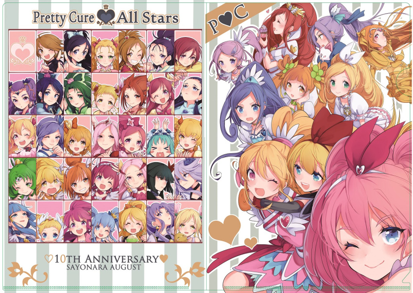6+girls, :d, :o, ;d, absolutely_everyone, aida_mana, aino_megumi, akimoto_komachi