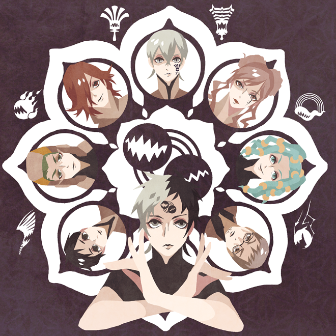 6+boys, 6+girls, argilla, cielo, digital_devil_saga, gale_(dds), glyph, heat_(dds)