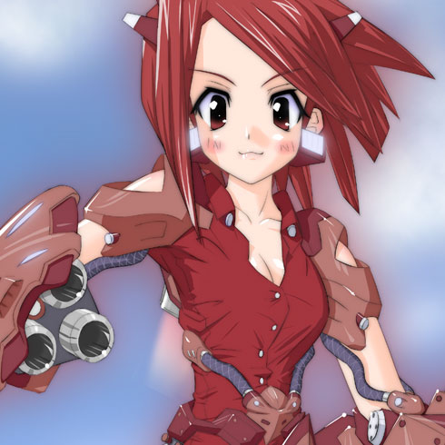 armored_core, armored_core_4, girl, hier, mecha_musume, redhead