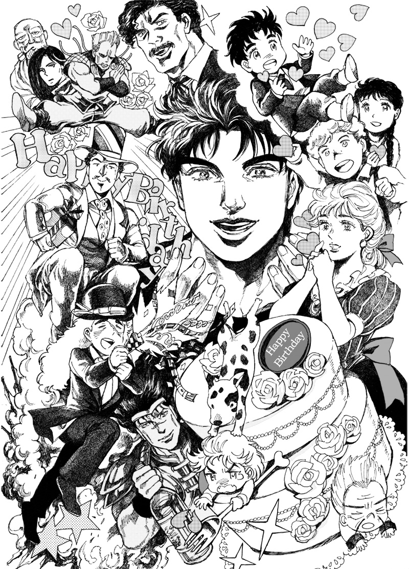 bruford, bud_(korovsme), danny_(jojo), dio_brando, dire_(jojo), erina_pendleton, george_joestar, jojo_no_kimyou_na_bouken