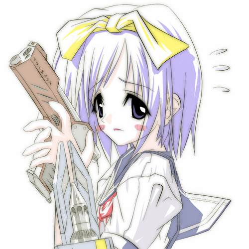 armored_core, armored_core_2, gun, hier, mecha_musume, pistol, sailor_uniform