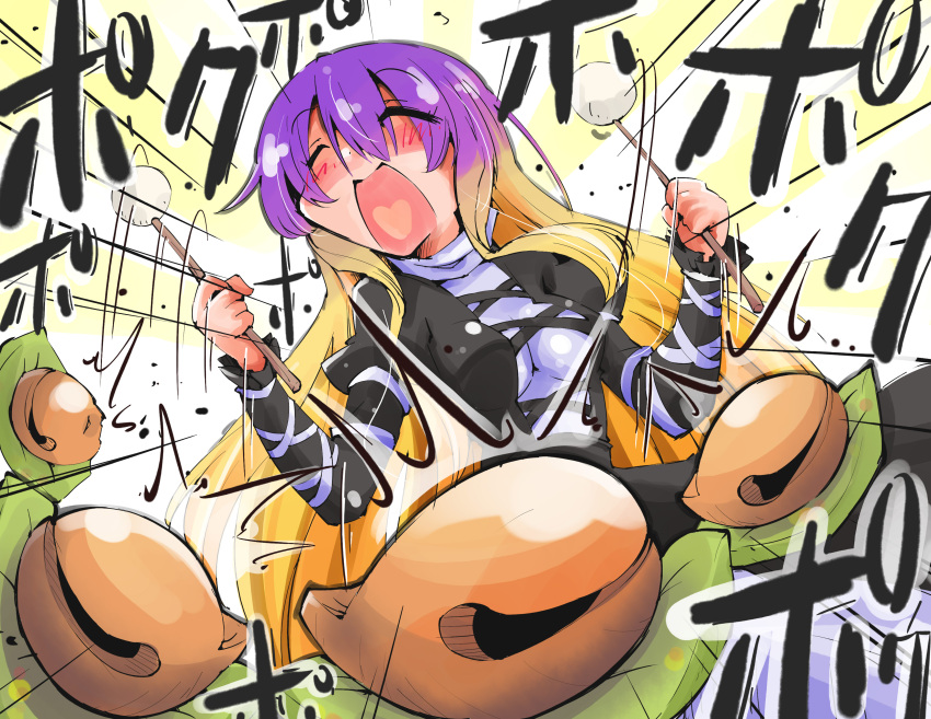 1girl, ^_^, absurdres, blonde_hair, blush, closed_eyes, gradient_hair, highres