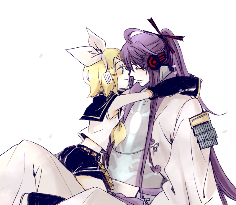 1boy, 1girl, age_difference, blonde_hair, blush, bow, couple, female