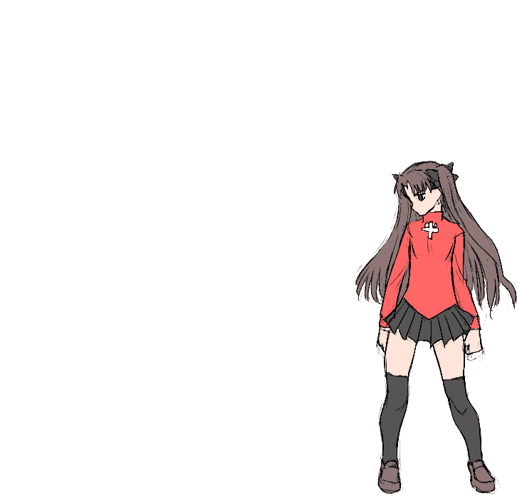 1girl, animated, animated_gif, black_hair, bow, cross, fate/stay_night, fate_(series), kicking, panties, pantyshot, rin_tohsaka, skirt, solo, thighhighs, toosaka_rin, transparent_background, turtleneck, twintails, type-moon, type_moon, underwear, white_panties