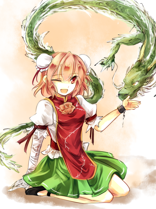 dragon, eastern_dragon, ibaraki_kasen, kozuki_kai, touhou