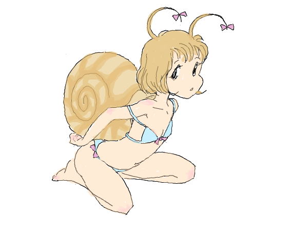 1girl, barefoot, bikini, black_eyes, blonde_hair, blue_bikini, bow, collarbone