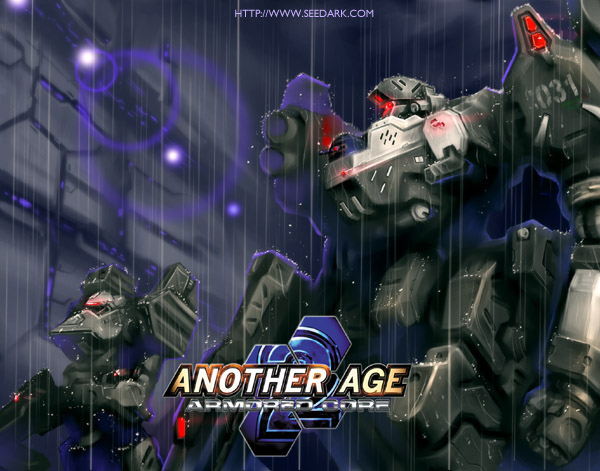 armored_core, armored_core_2, armored_core_2:_another_age, armored_core_2_another_age, gun, mecha, rain, seed_(artist)