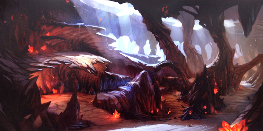 cave, crystal, highres, mountain, no_humans, original, scenery, zudarts_lee