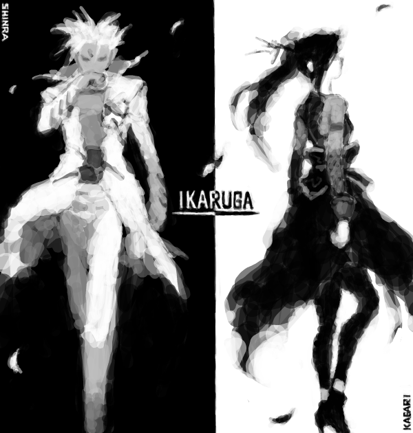 ikaruga, iseki_(kuroshura_no_tabiji), kagari_(ikaruga), shinra_(ikaruga)