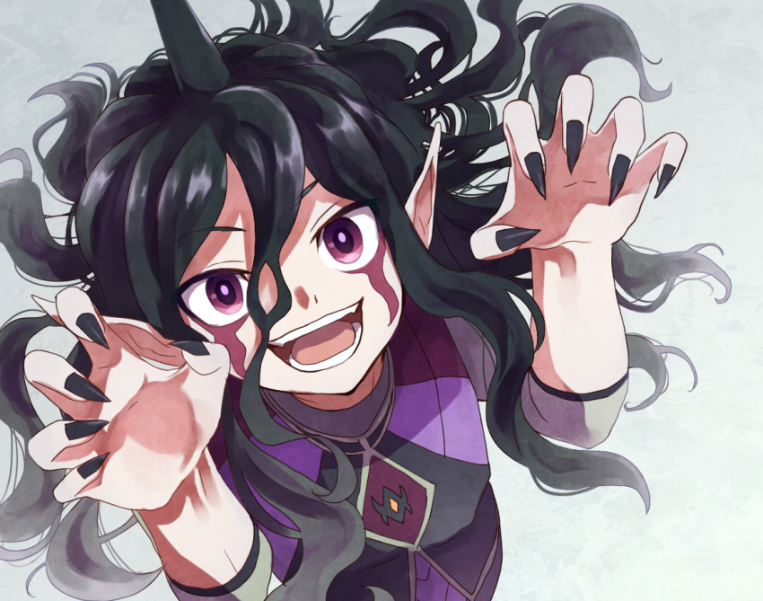 1boy, black_hair, black_nails, face, fingernails, gandaresu_baran, inazuma_eleven_(series), inazuma_eleven_go