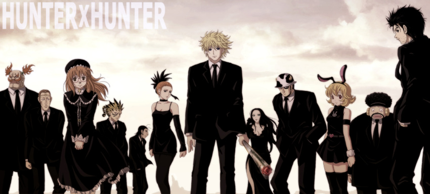 animal_ears, black_hair, blonde_hair, botobai_gigante, brown_hair, cheadle_yorkshire, clook_(hunter_x_hunter), dog_ears