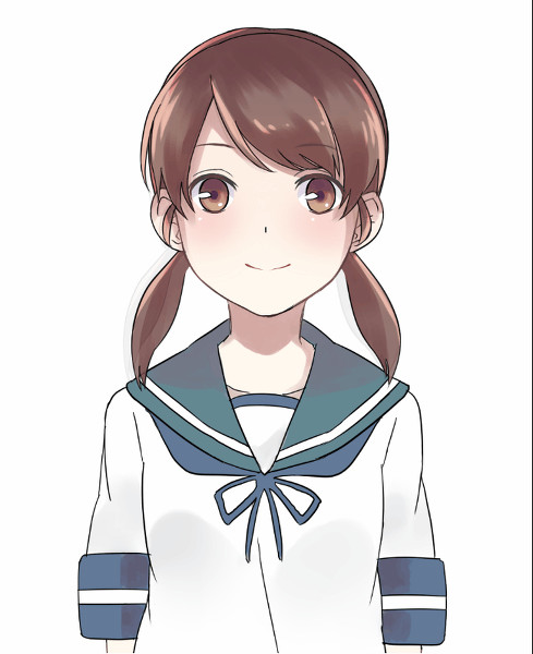 1girl, :d, ^_^, animated, animated_png, blinking, blush, brown_eyes