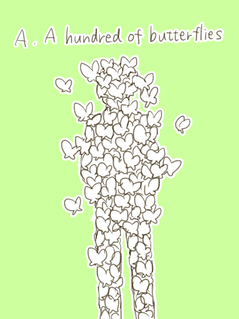 butterfly, engrish, green_background, no_humans, ranguage, scp-408, scp_foundation, seneo