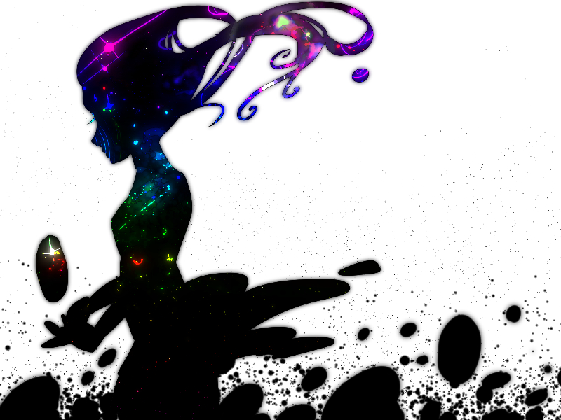 1girl, artist_request, cookie, cookie_clicker, dress, food, grandma_(cookie_clicker), long_hair, solo, space, star_(sky)