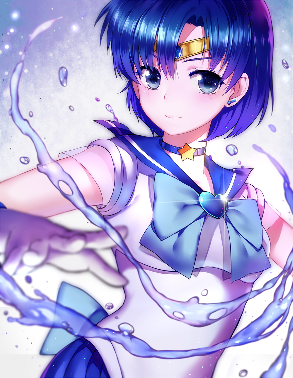 1girl, bishoujo_senshi_sailor_moon, blue_eyes, blue_hair, bow, choker, heart, highres