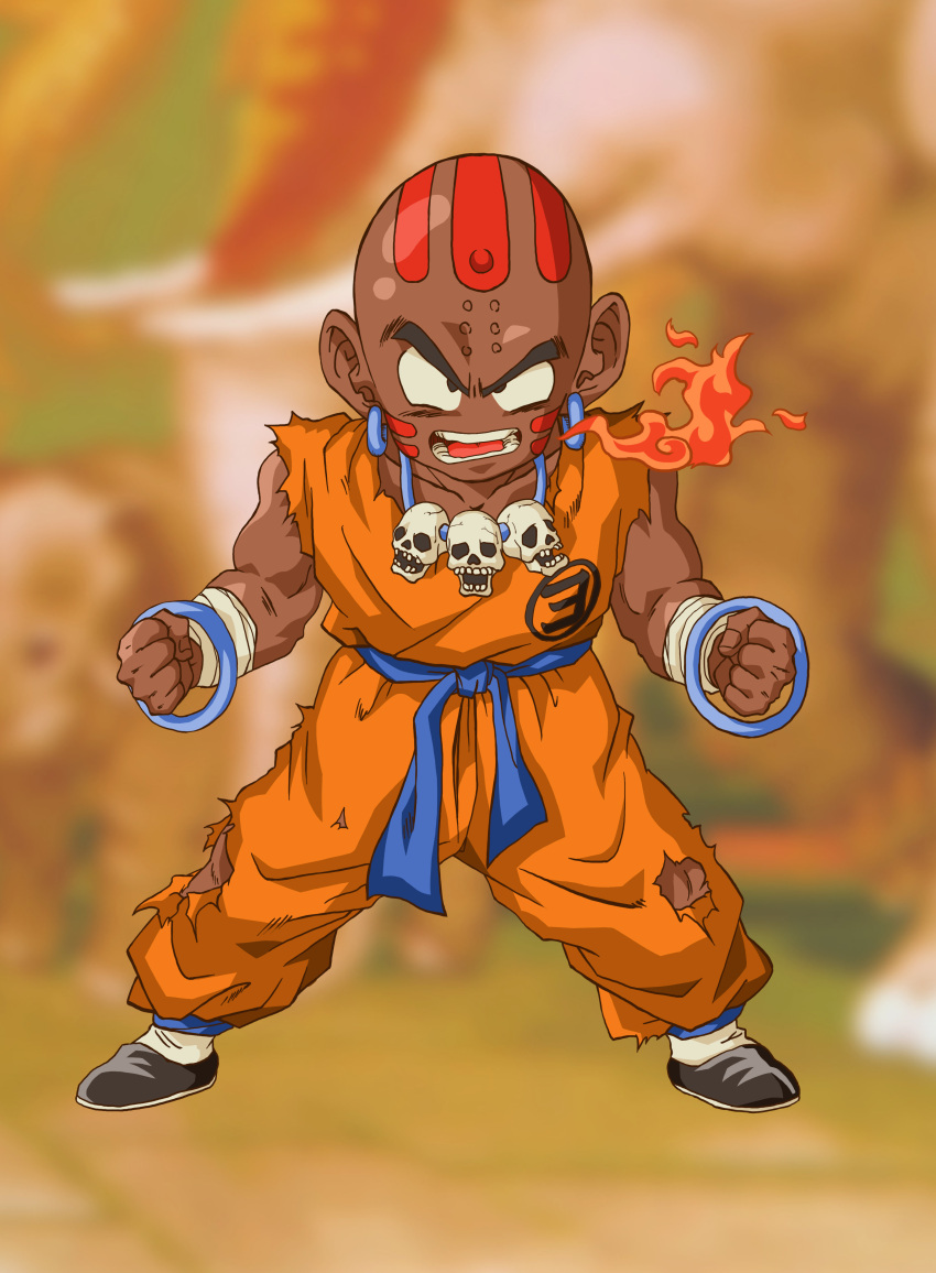 absurdres, capcom, crossover, dark_skin, deka_master, dhalsim, dragon_ball, dragonball