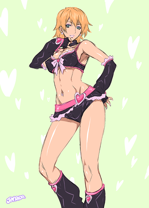 1girl, alternate_age, arm_warmers, choker, cure_black, futari_wa_precure, joy_ride, magical_girl