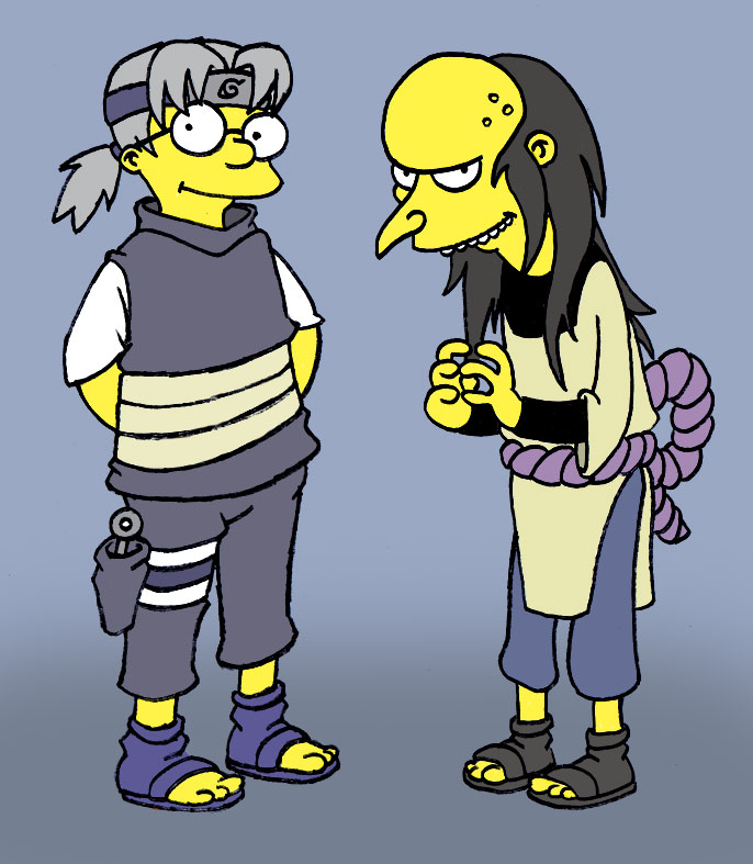 charles_montgomery_burns, cosplay, naruto, orochimaru, orochimaru_(cosplay), parody, the_simpsons, waylon_smithers