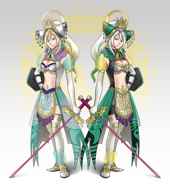 elbow_gloves, gloves, hair_ornament, long_hair, marow, musou_orochi, musou_orochi_2, nu_wa