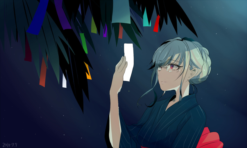 1girl, alternate_hairstyle, braid, dangan_ronpa, glasses, hair_bun, highres, housengo