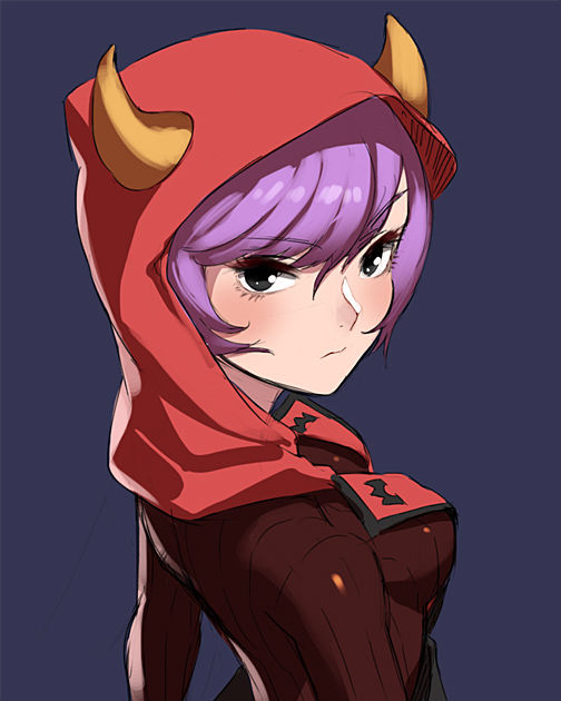 asao_awawa, hood, kagari_(pokemon), kagari_(pokemon)_(remake), pokemon, pokemon_(game), pokemon_oras, purple_hair