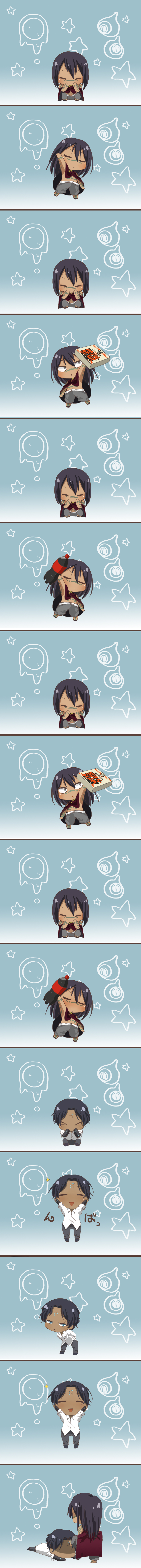 >_<, 2boys, absurdres, black_hair, blue_eyes, cape, chibi, closed_eyes